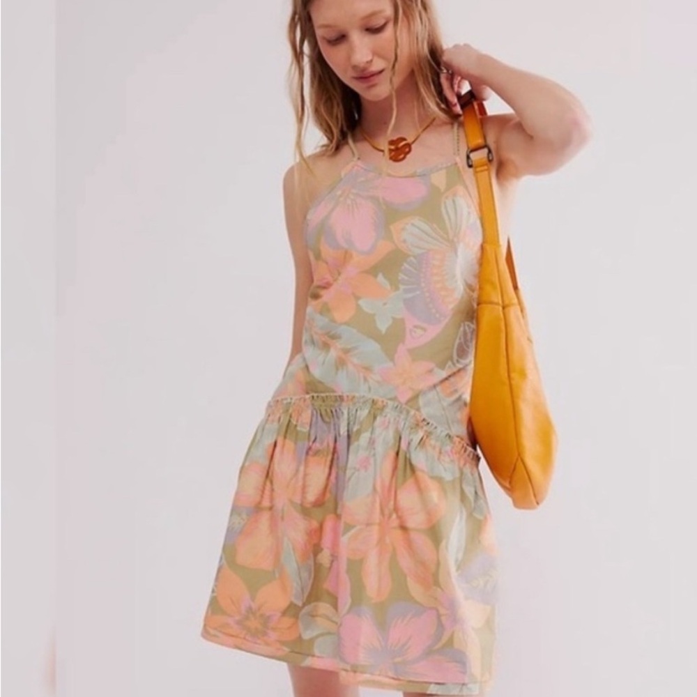 NWOT Free People Deserted Mini dress size medium boho floral